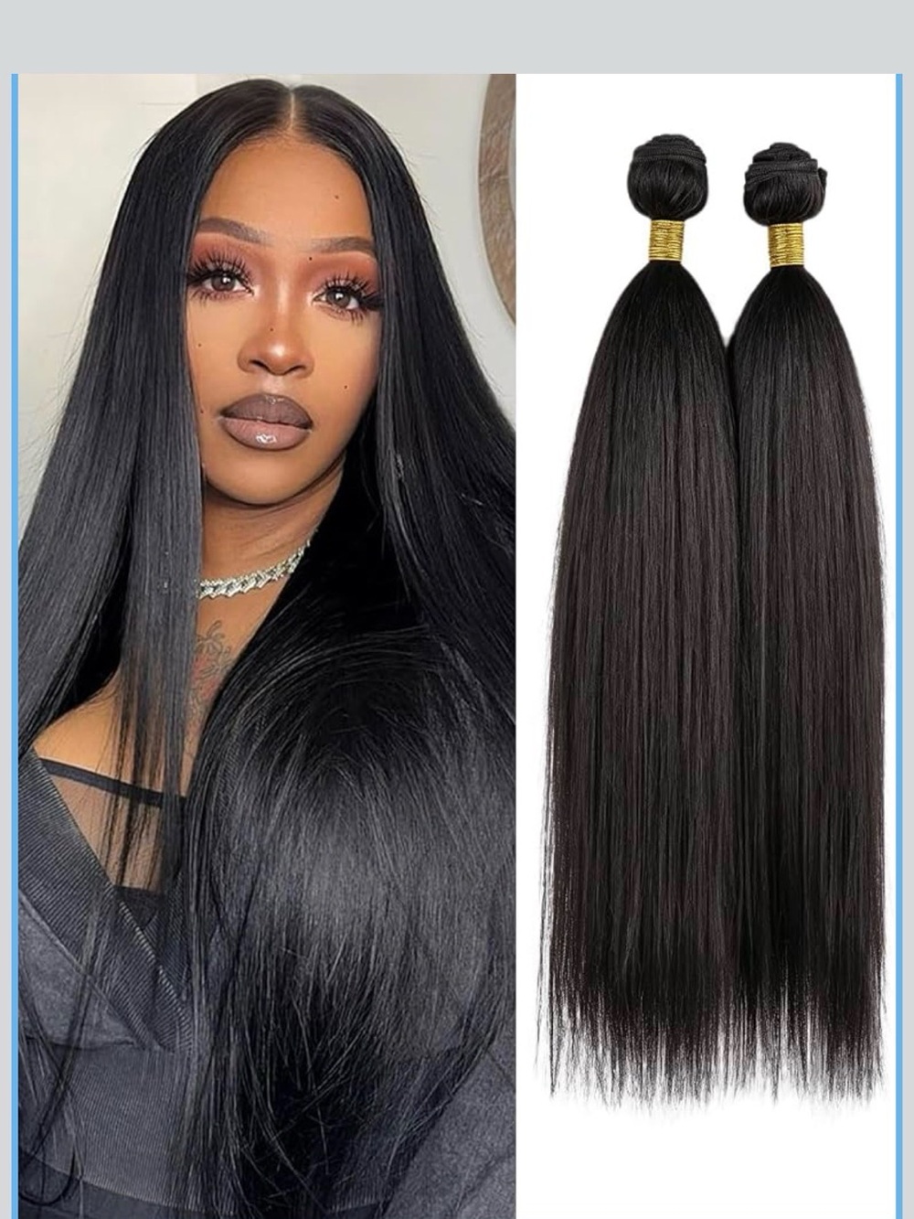SYNTHETIC 26” Yaki straight bundles